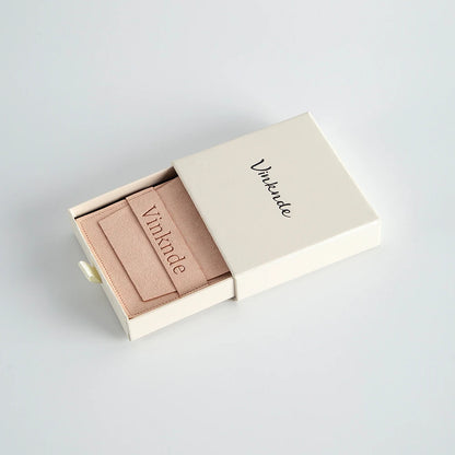 24Sets Personalized Custom Logo Jewelry Gift Box with High Quailty Microfiber Velvet Envelope Bag Rings Earrings Organizer Pouch