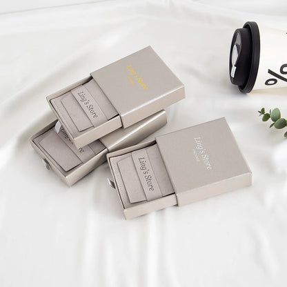 24Sets Personalized Custom Logo Jewelry Gift Box with High Quailty Microfiber Velvet Envelope Bag Rings Earrings Organizer Pouch