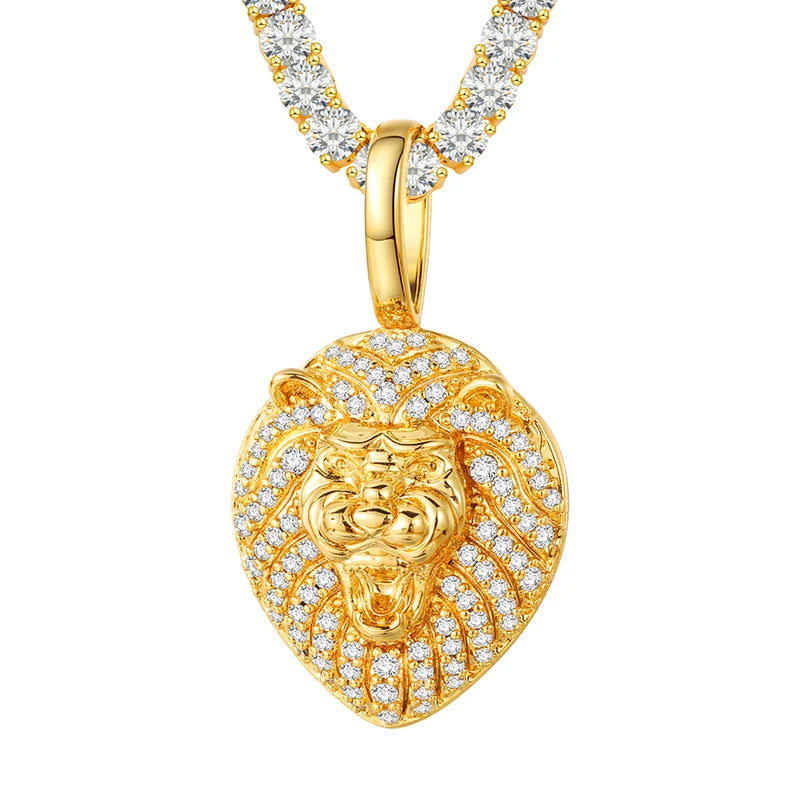 TUHE Unisex High Quality VVS1 Moissanite Iced Out Shark Pendant 18k electroplating For Men Women Hip Hop Jewelry Gift