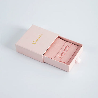 24Sets Personalized Custom Logo Jewelry Gift Box with High Quailty Microfiber Velvet Envelope Bag Rings Earrings Organizer Pouch