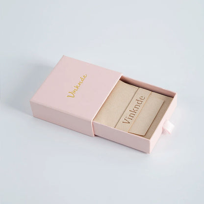 24Sets Personalized Custom Logo Jewelry Gift Box with High Quailty Microfiber Velvet Envelope Bag Rings Earrings Organizer Pouch